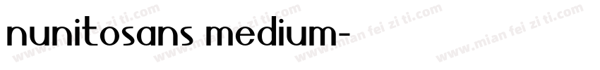 nunitosans medium字体转换